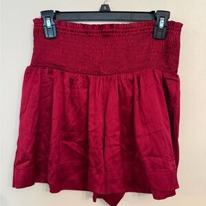 TCEC Cherry Red Smocked Skort